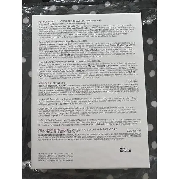 Mary Kay Clinical Solutions Retinol 0.5 + Calm Restore Facial Milk Set - Picture 2 of 5